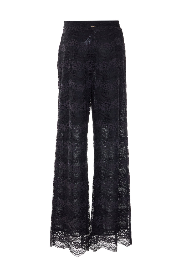 Twin-set Trousers Black Viscose