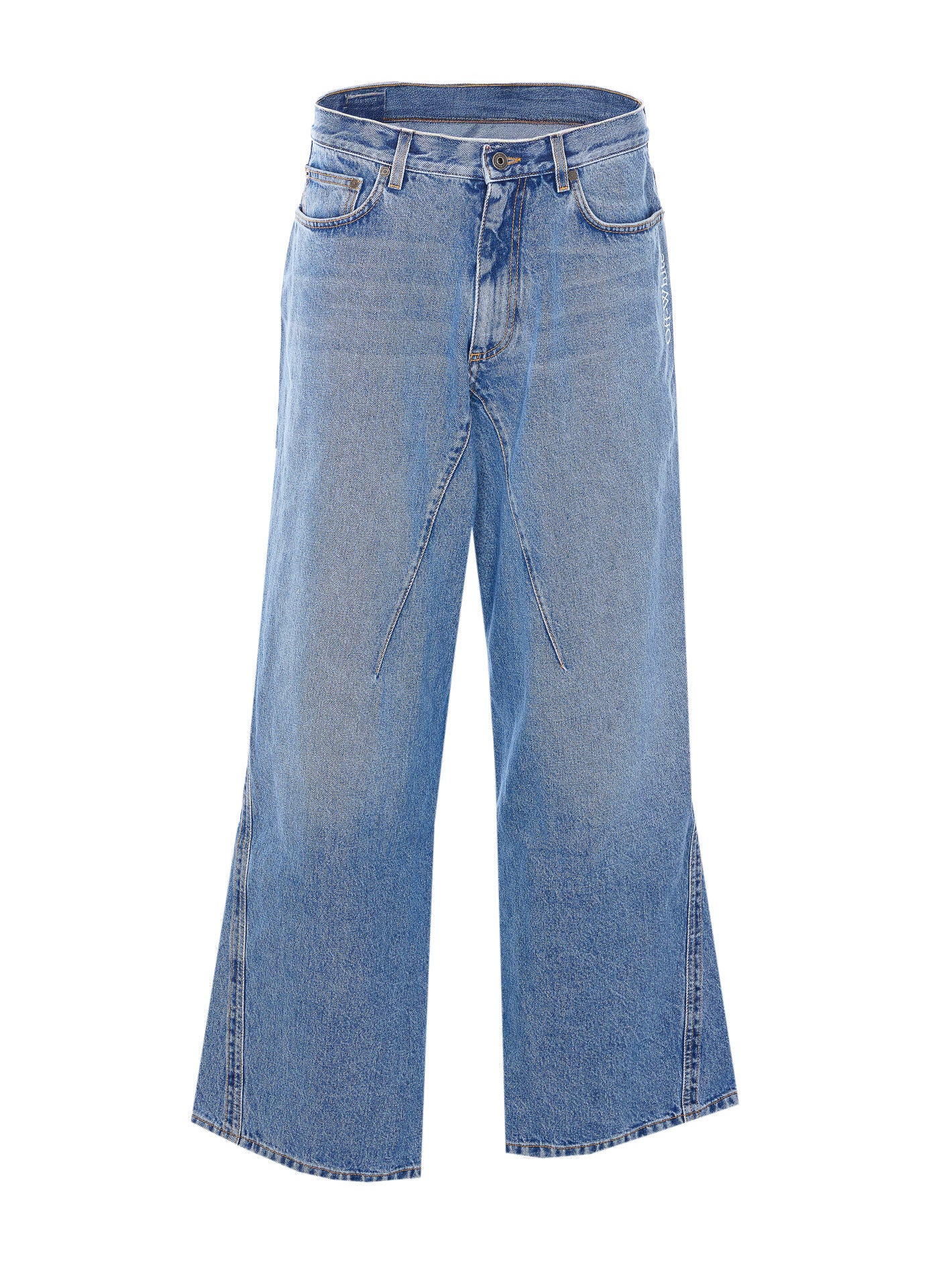 Off White Jeans Blue Cotton