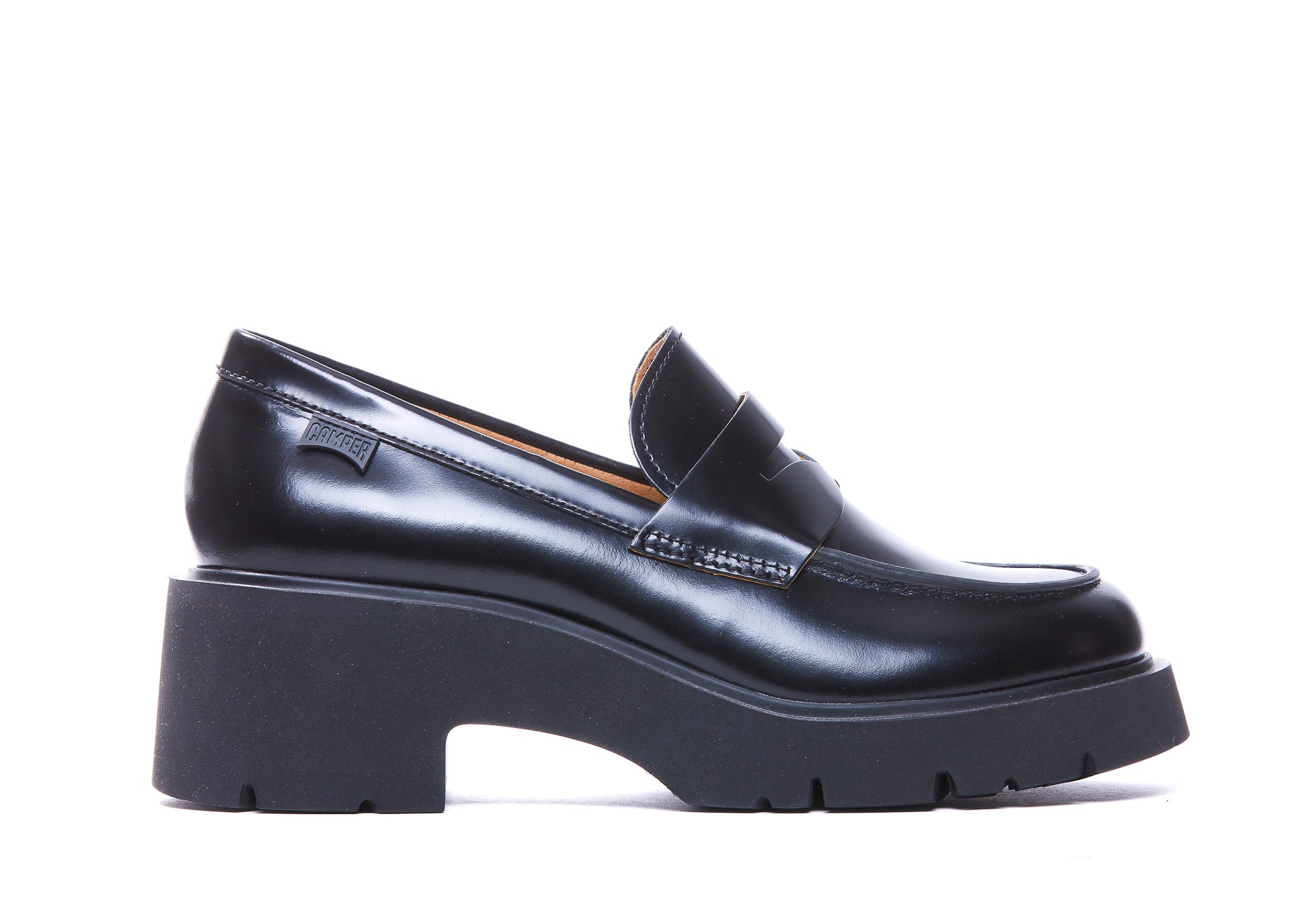 Camper Flat shoes Black Calf Leather/rubber Sole