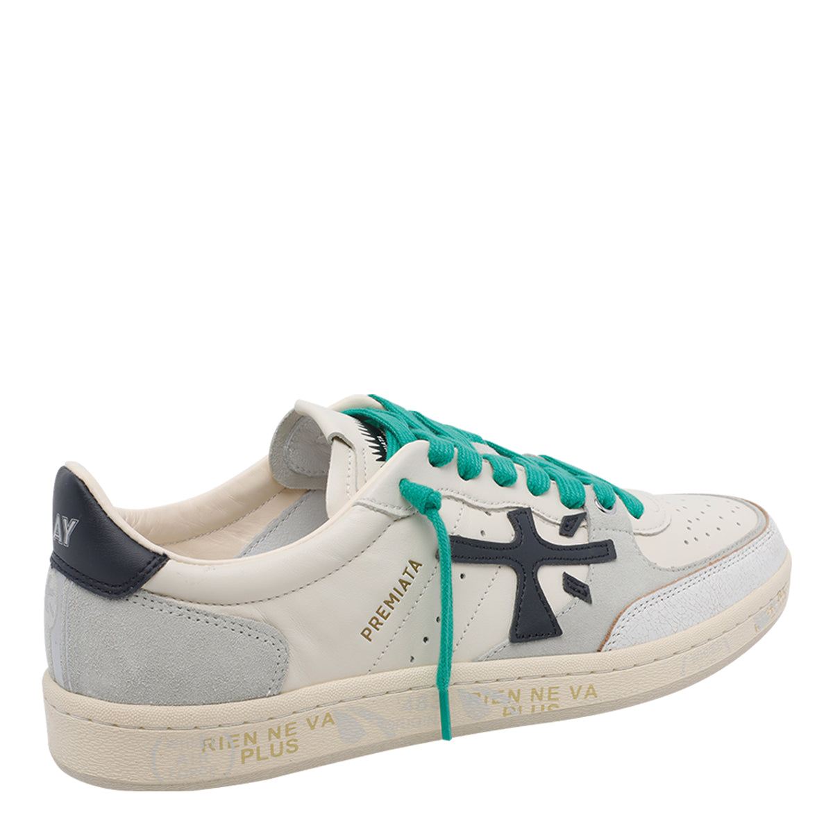 Premiata Sneakers White Calf Leather/rubber Sole