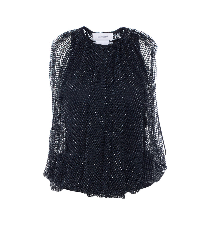 SportMax Top Black Polyester