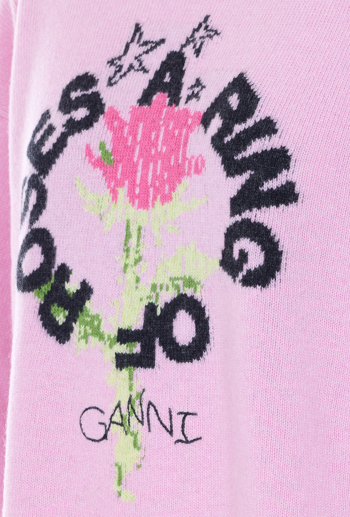 GANNI Sweaters Pink Wool