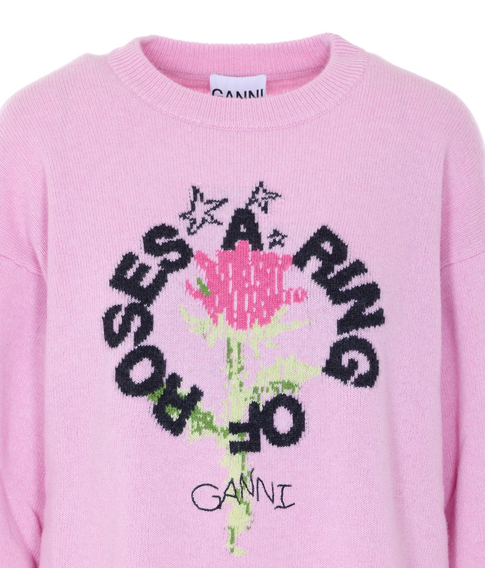 GANNI Sweaters Pink Wool