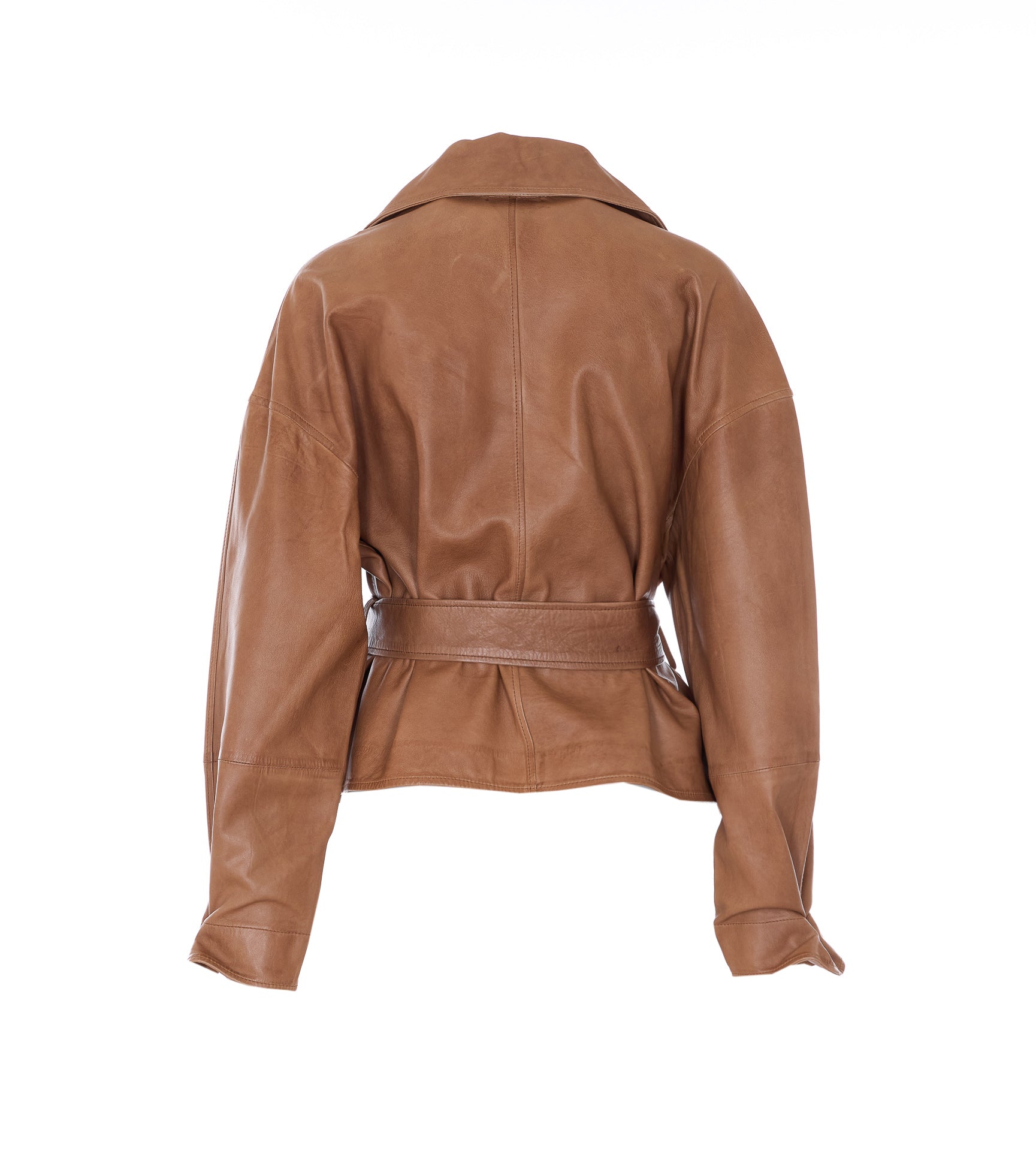 Bully Jackets Beige Genuine Leather