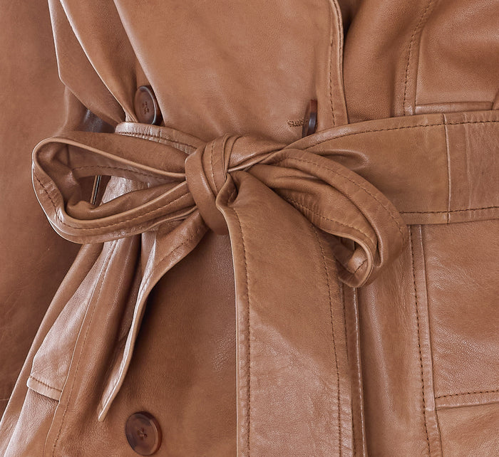 Bully Jackets Beige Genuine Leather