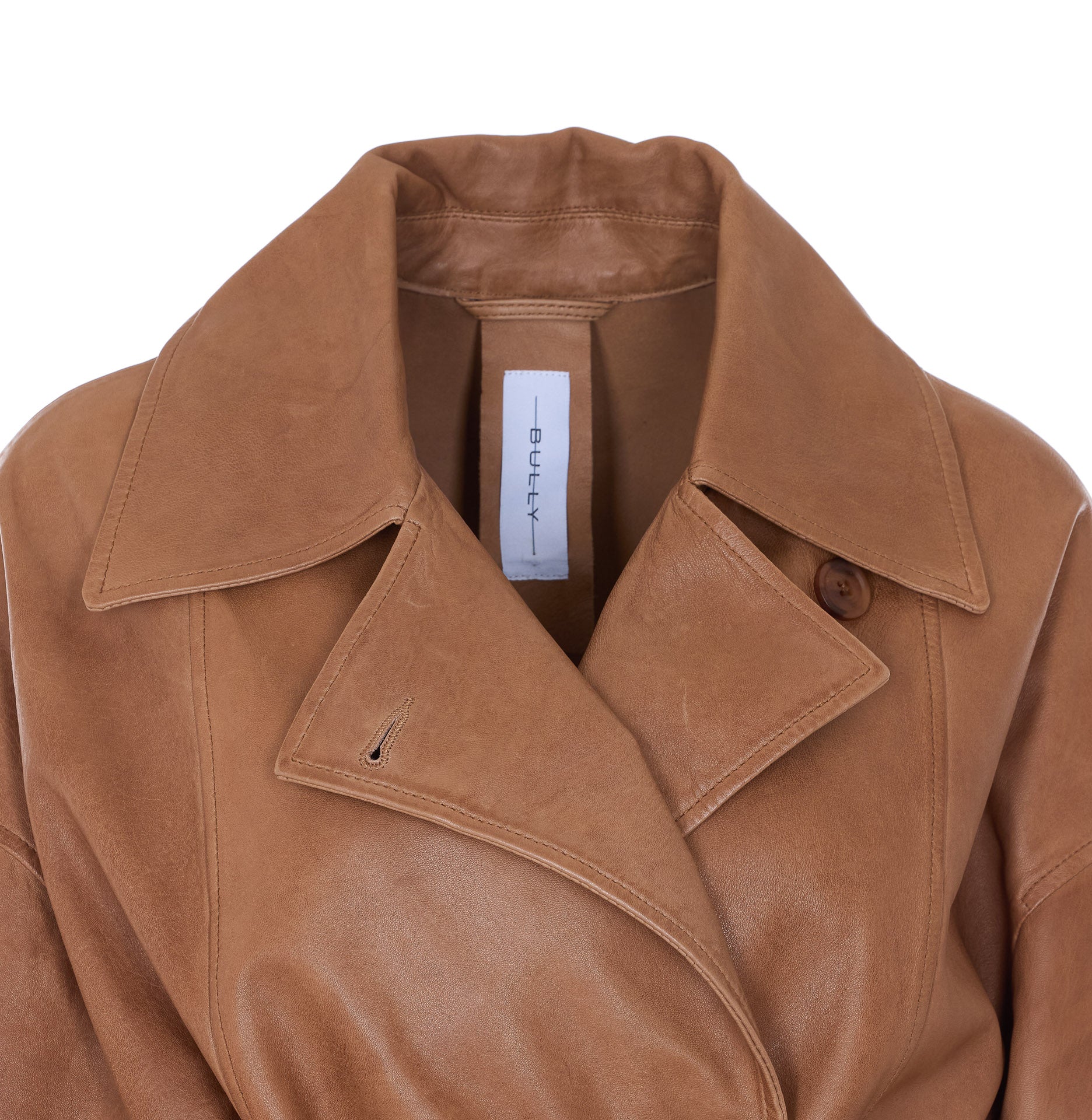Bully Jackets Beige Genuine Leather
