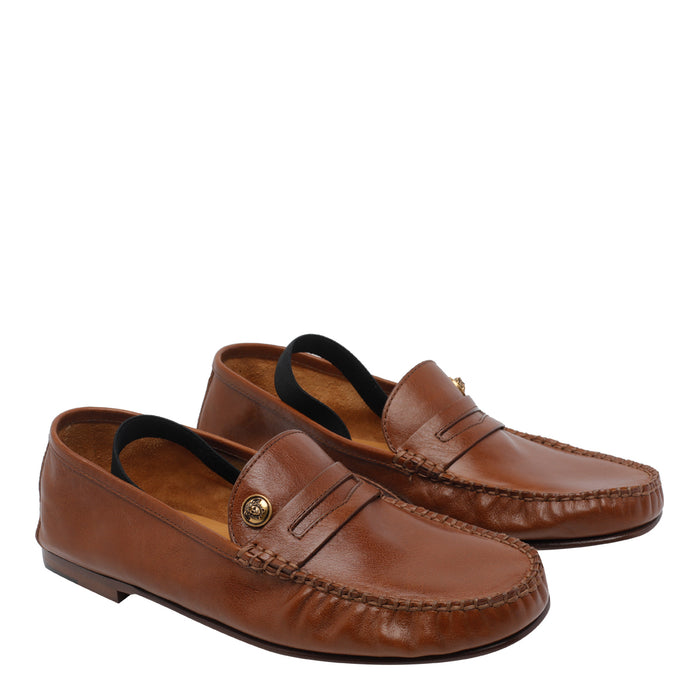 Versace Flat shoes Brown Calf Leather/leather Sole
