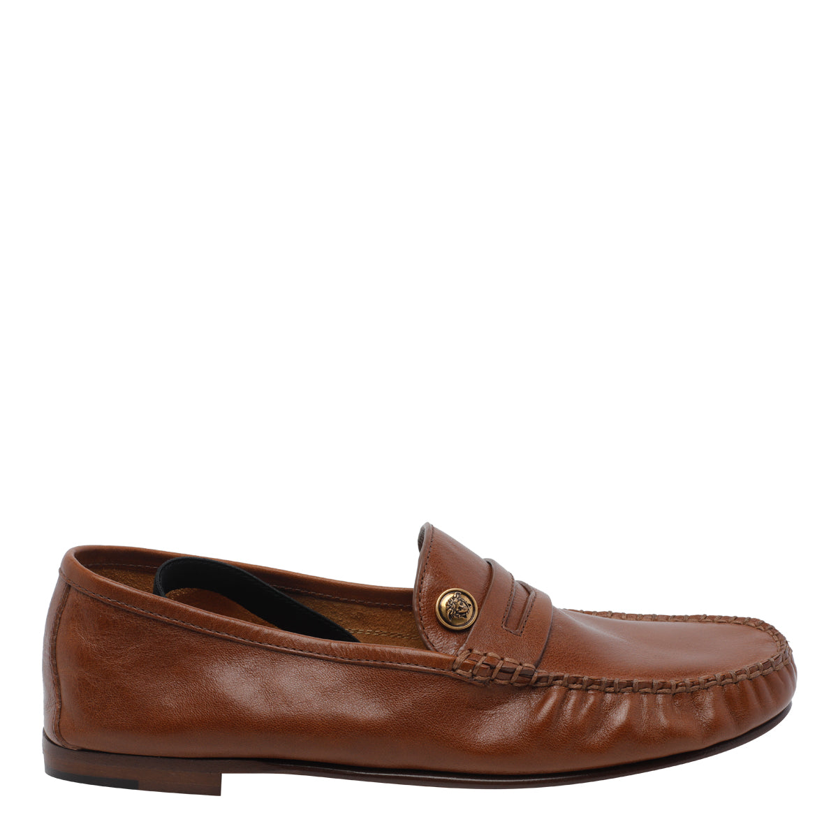 Versace Flat shoes Brown Calf Leather/leather Sole