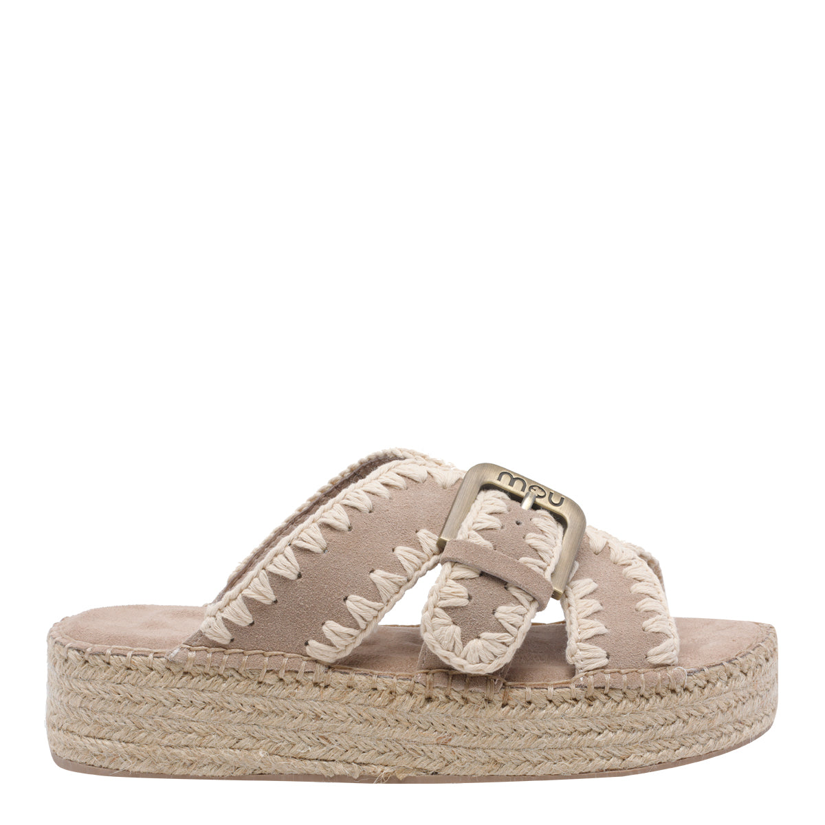 Mou Sneakers Pink Sand Suede Leather/rubber Sole