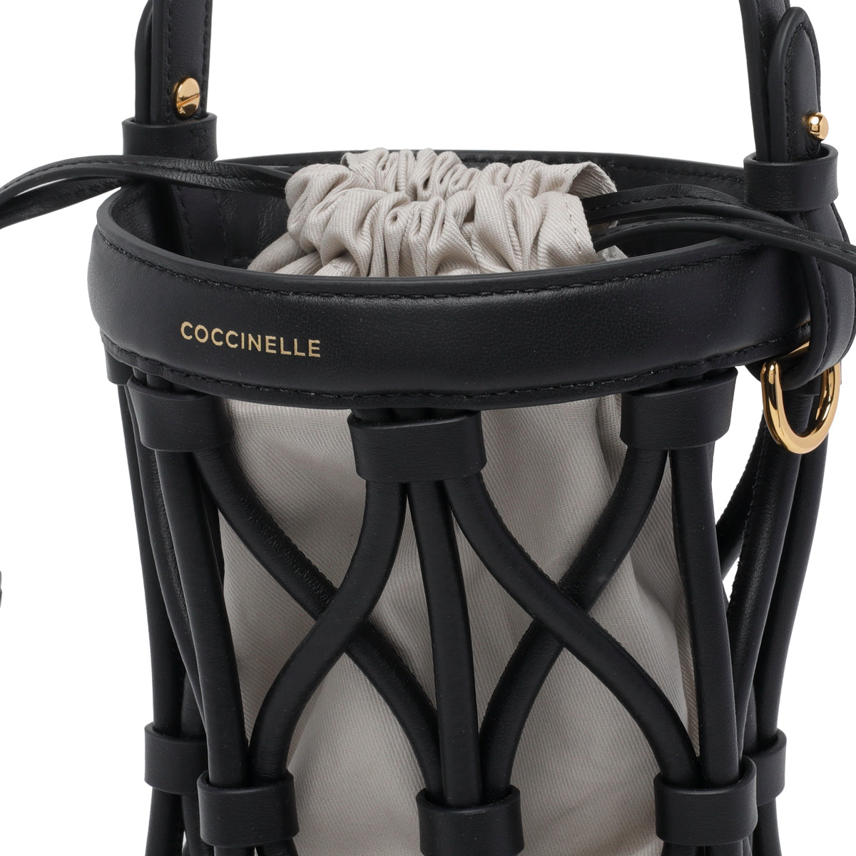 Coccinelle Bags Black Calf Leather Fabric