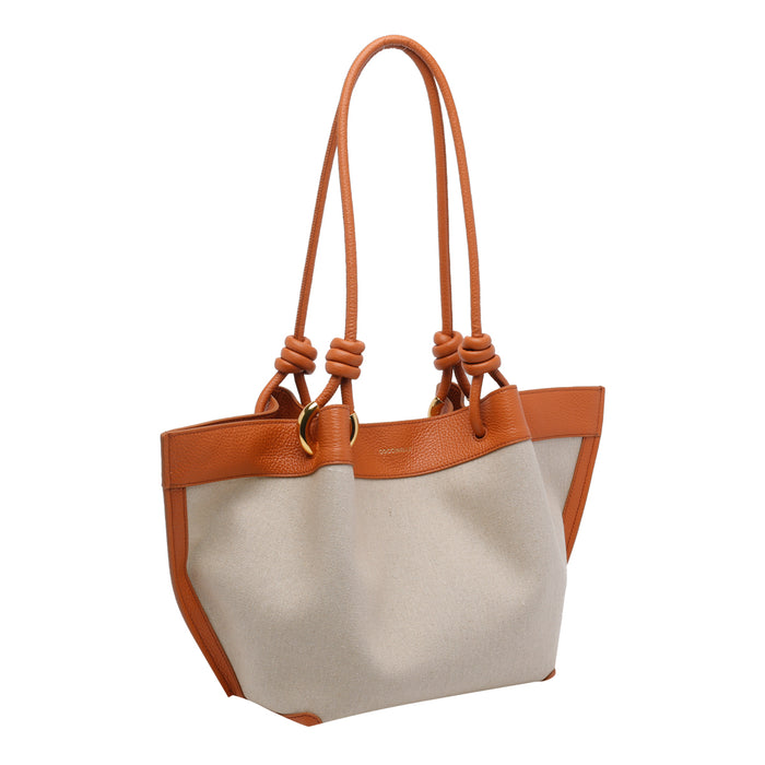 Coccinelle Bags Natural/crab Fabric Calf Leather