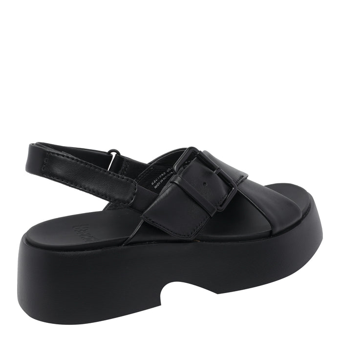 Camper Sandals Black Calf Leather/rubber Sole