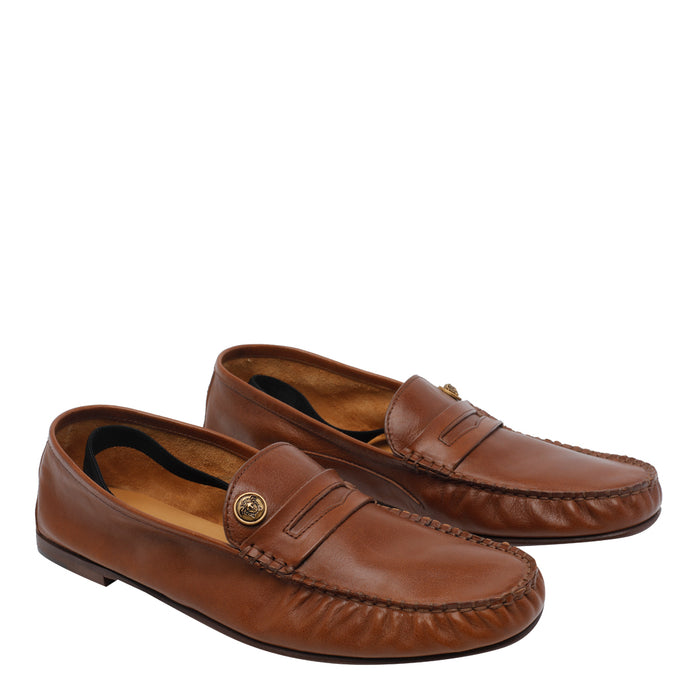 Versace Flat shoes Brown Calf Leather/leather Sole