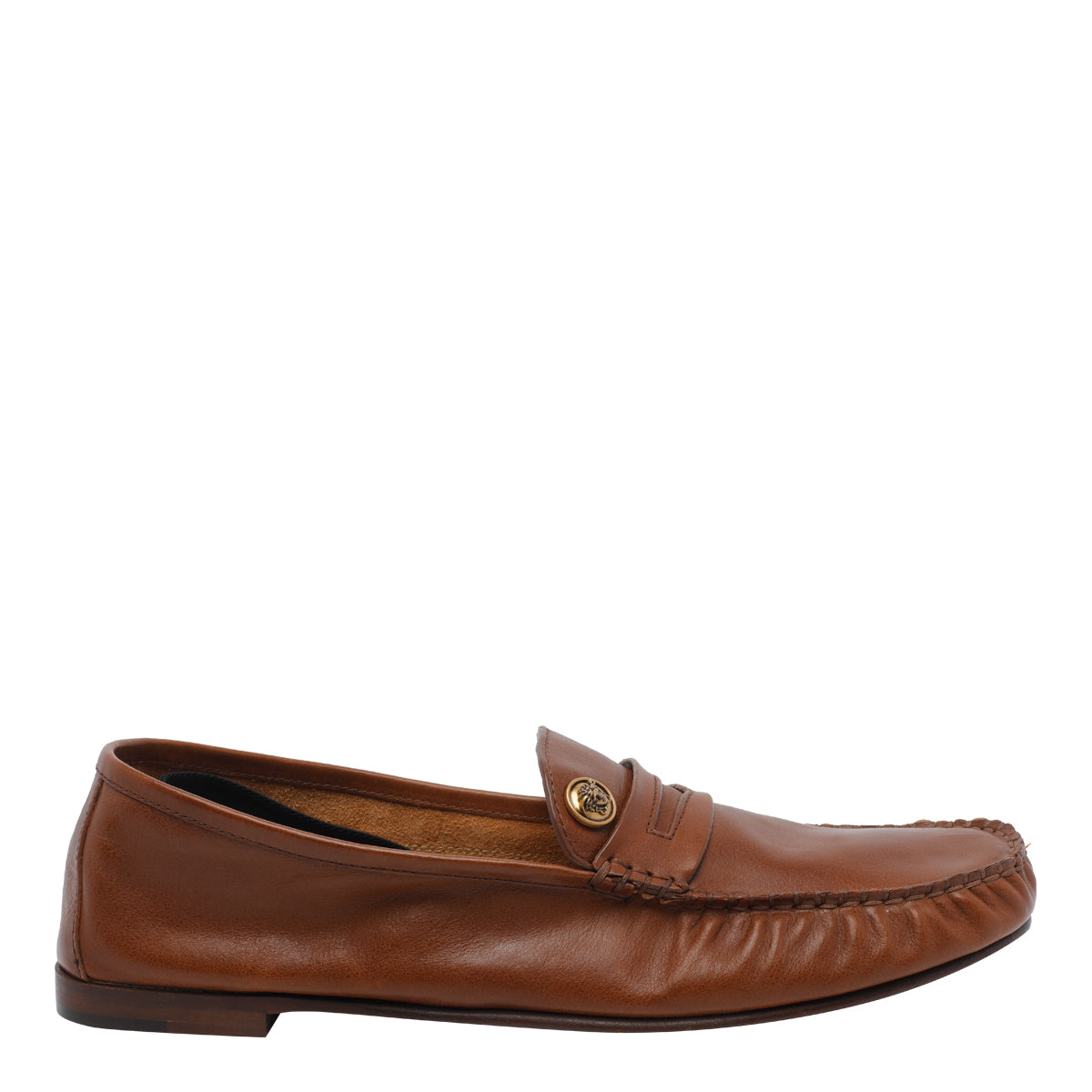 Versace Flat shoes Brown Calf Leather/leather Sole