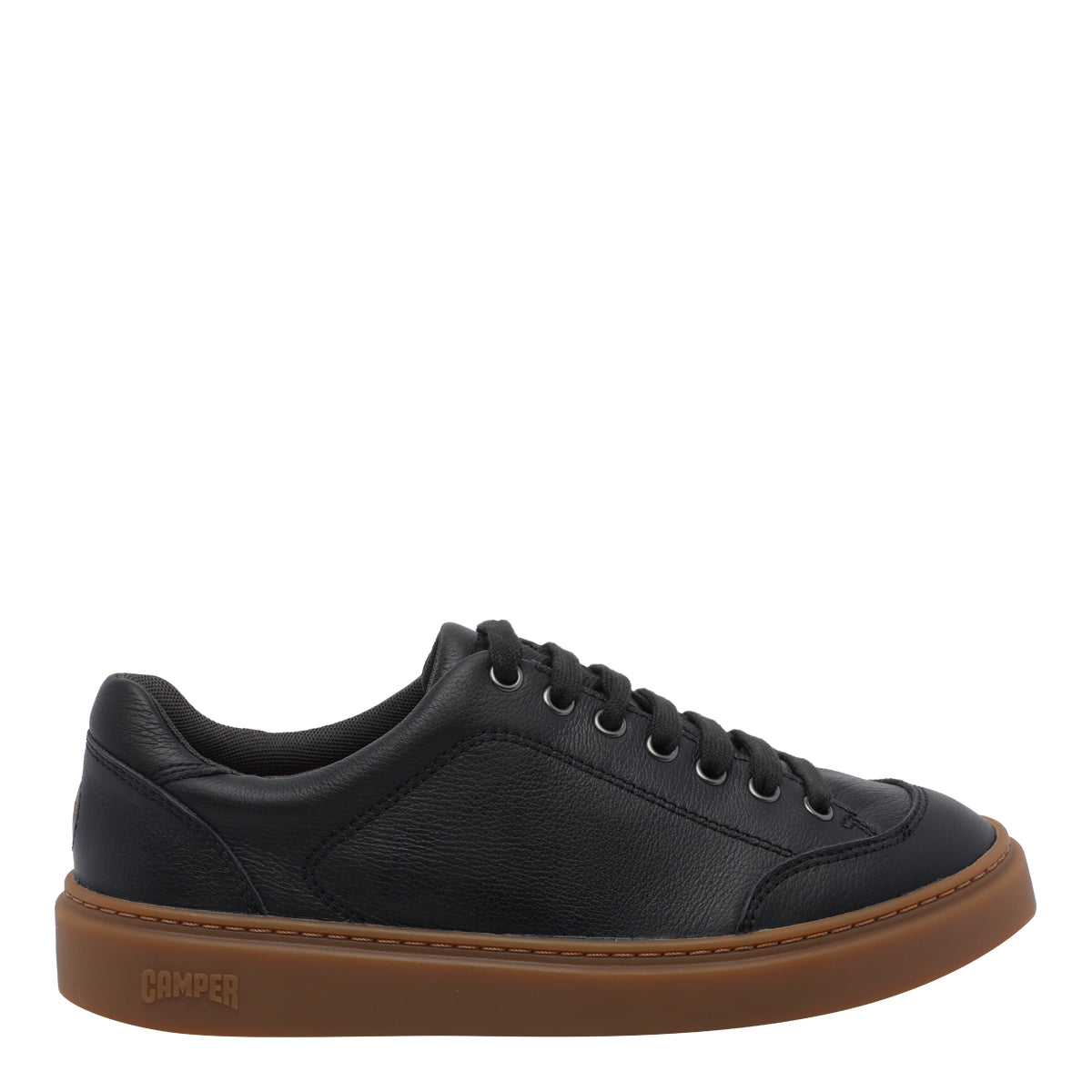 Camper Sneakers Black Calf Leather/rubber Sole