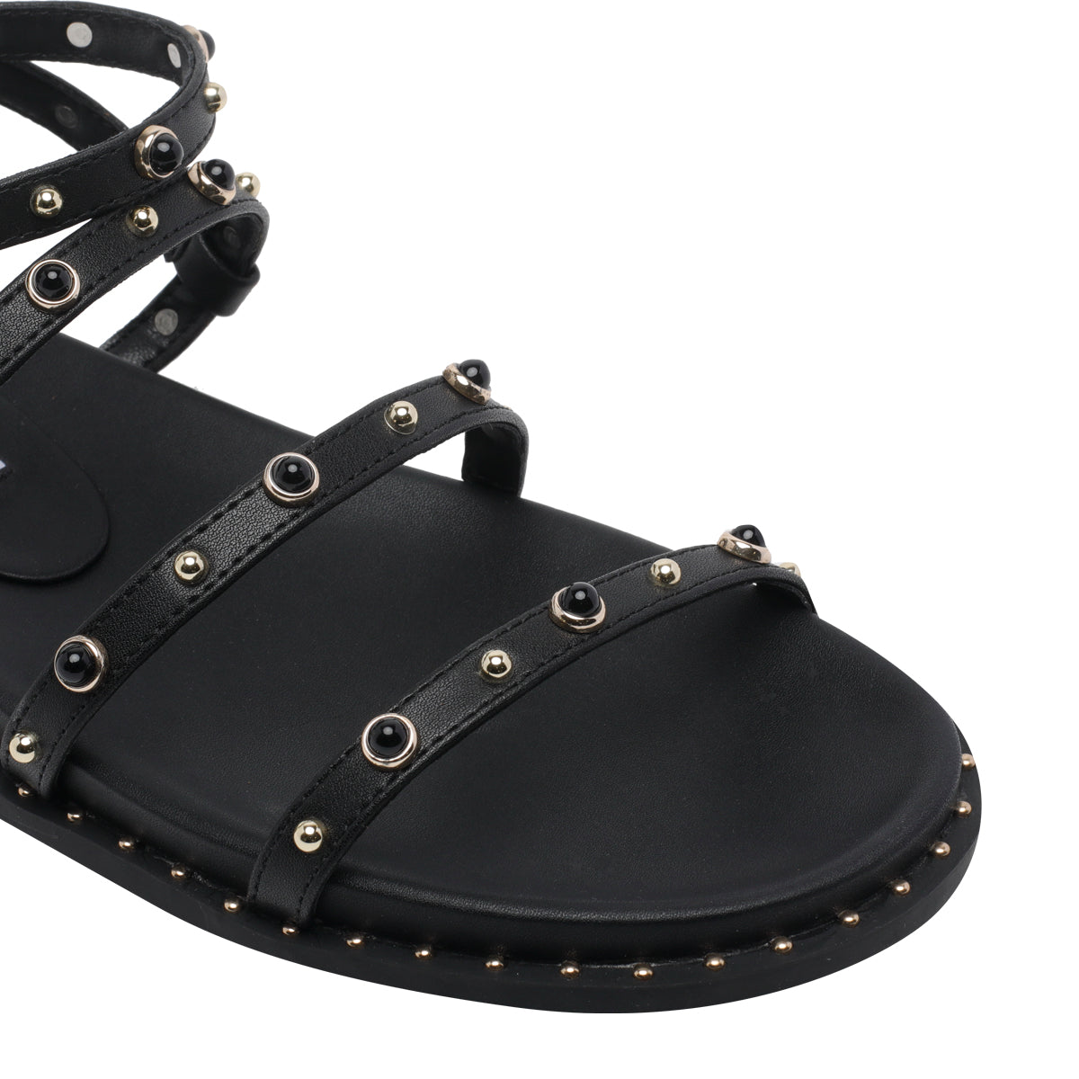 Steve Madden Sandals Black Synthetic Leather/rubber Sole