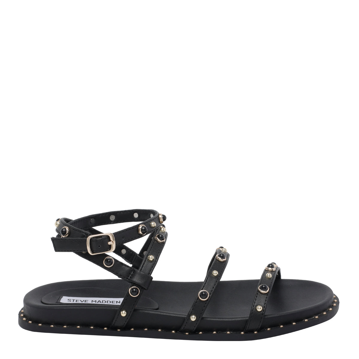 Steve Madden Sandals Black Synthetic Leather/rubber Sole