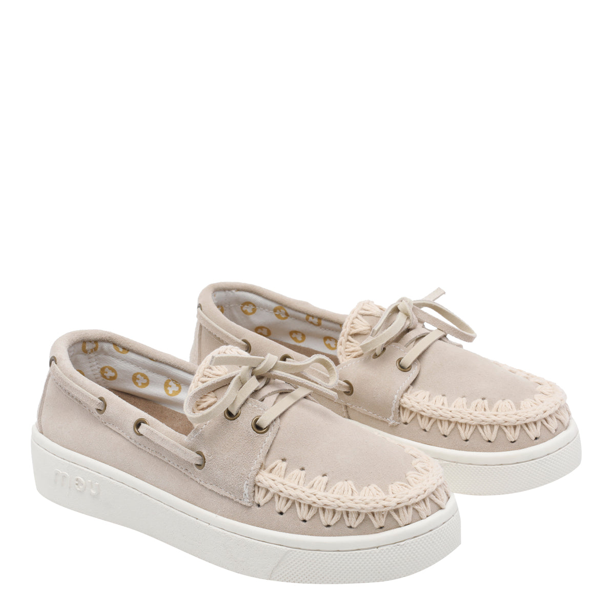 Mou Sneakers Beige Suede Leather/rubber Sole
