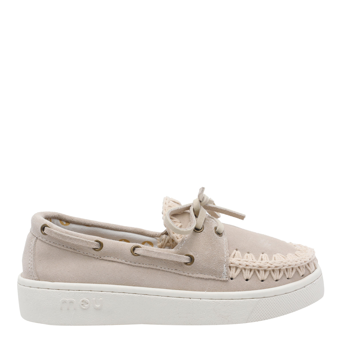 Mou Sneakers Beige Suede Leather/rubber Sole
