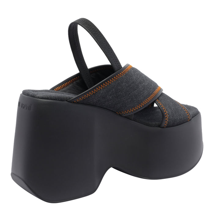 Vic Matie Sandals Black Fabric/rubber Sole
