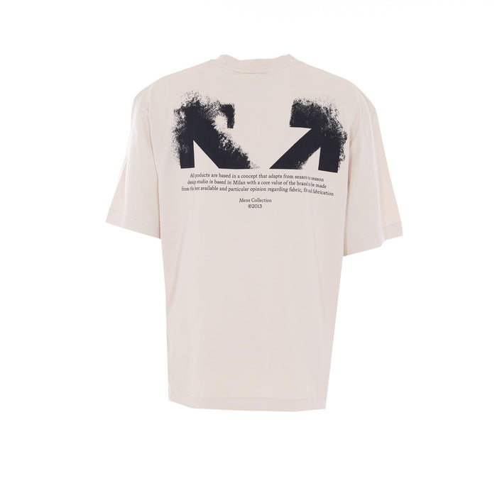 Off White T-shirts and Polos Beige Cotton