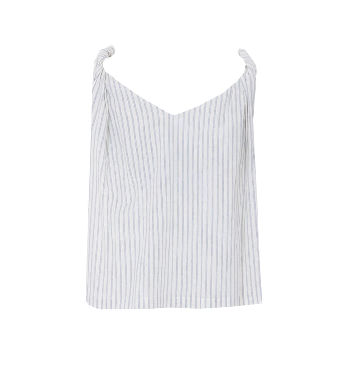 Eleh Top White Cotton Elastan