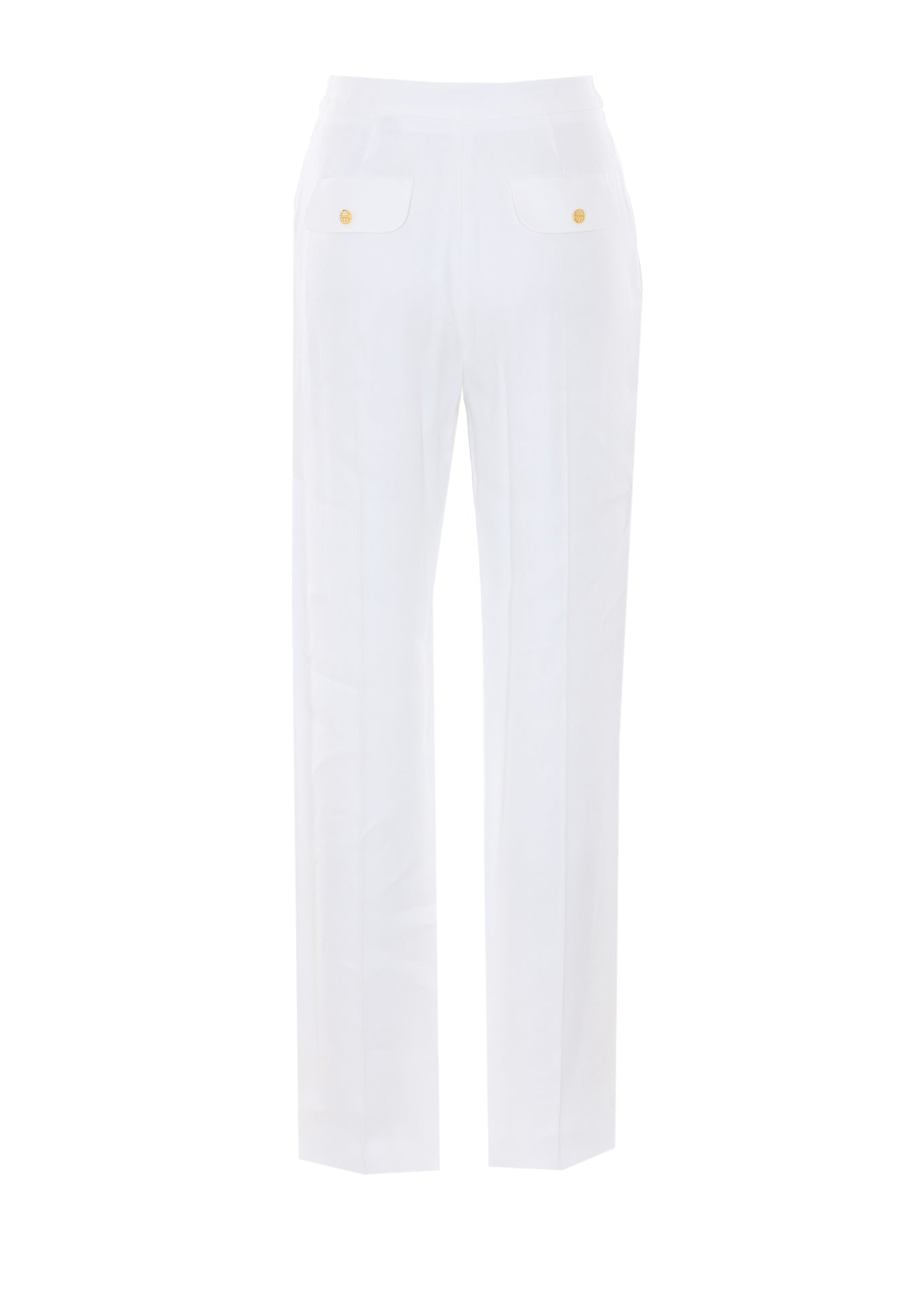 Elisabetta Franchi Trousers White Linen