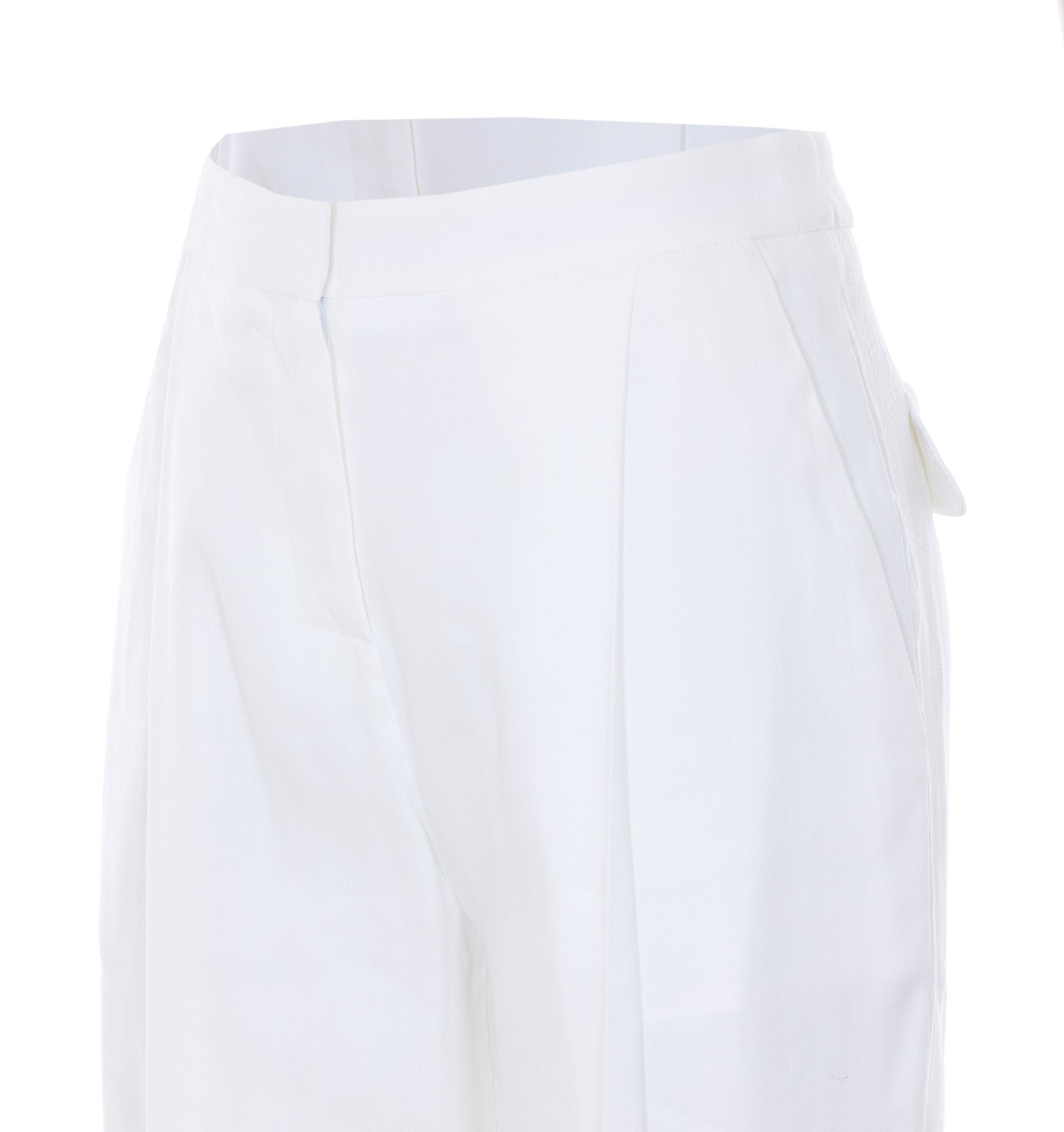 Elisabetta Franchi Trousers White Linen