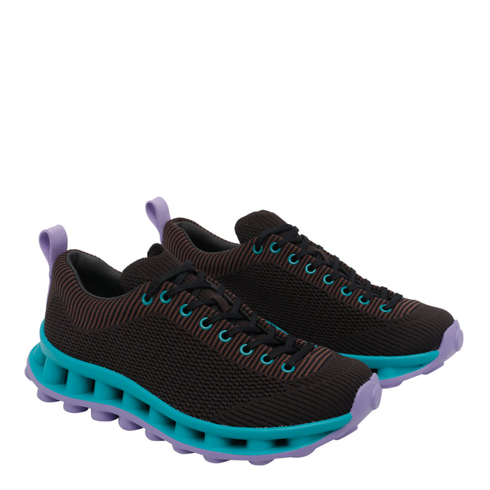 Camper Sneakers Brown Fabric/rubber Sole