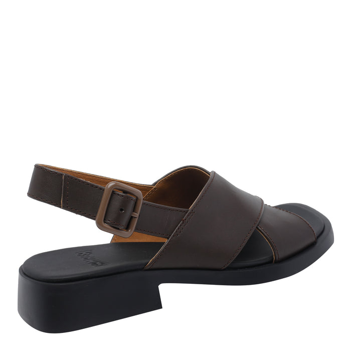 Camper Sandals Brown Calf Leather/rubber Sole