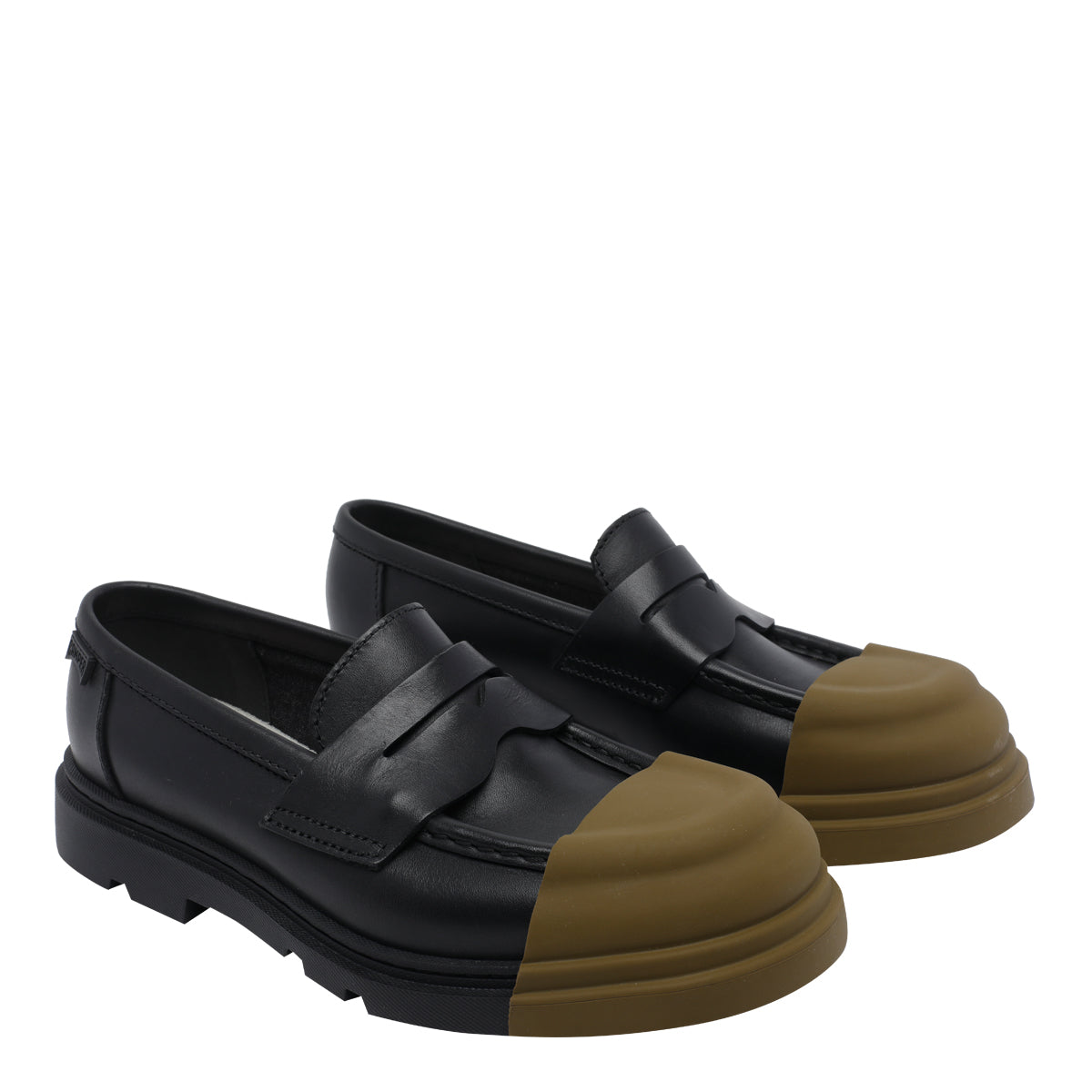 Camper Sneakers Black Calf Leather/rubber Sole