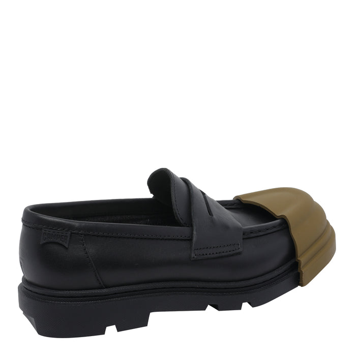 Camper Sneakers Black Calf Leather/rubber Sole
