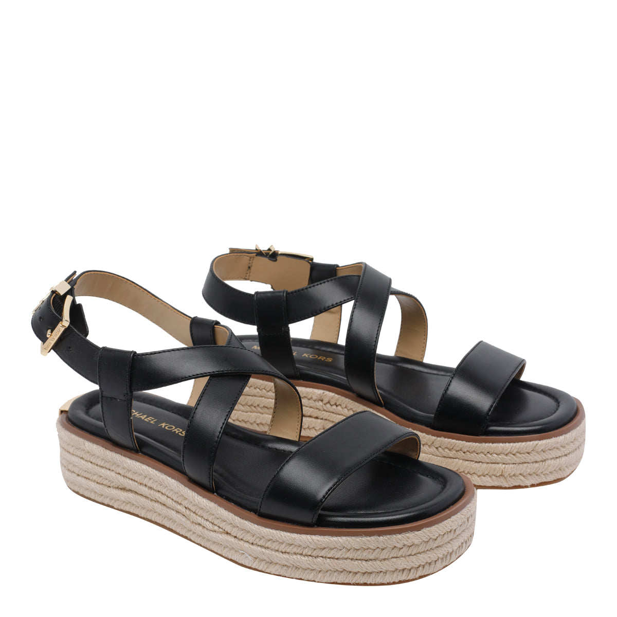 Michael Kors Sandals Black Calf Leather/rubber Sole
