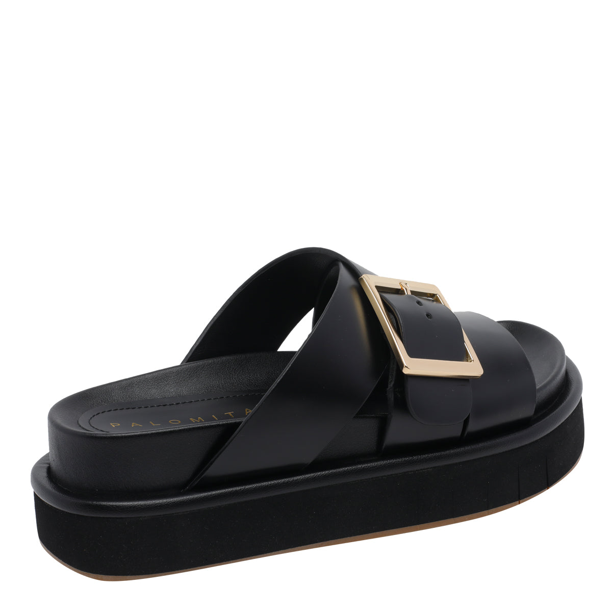 Palomitas by Paloma Barcelo Sandals Black Calf Leather/rubber Sole
