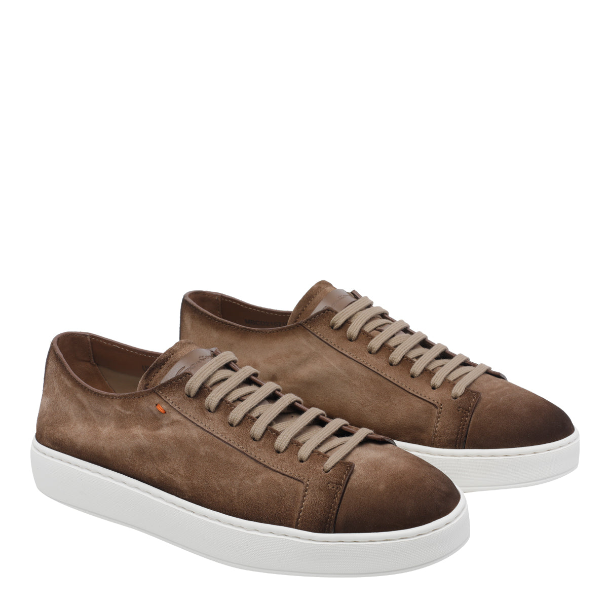 Santoni Sneakers Brown Calf Leather/rubber Sole