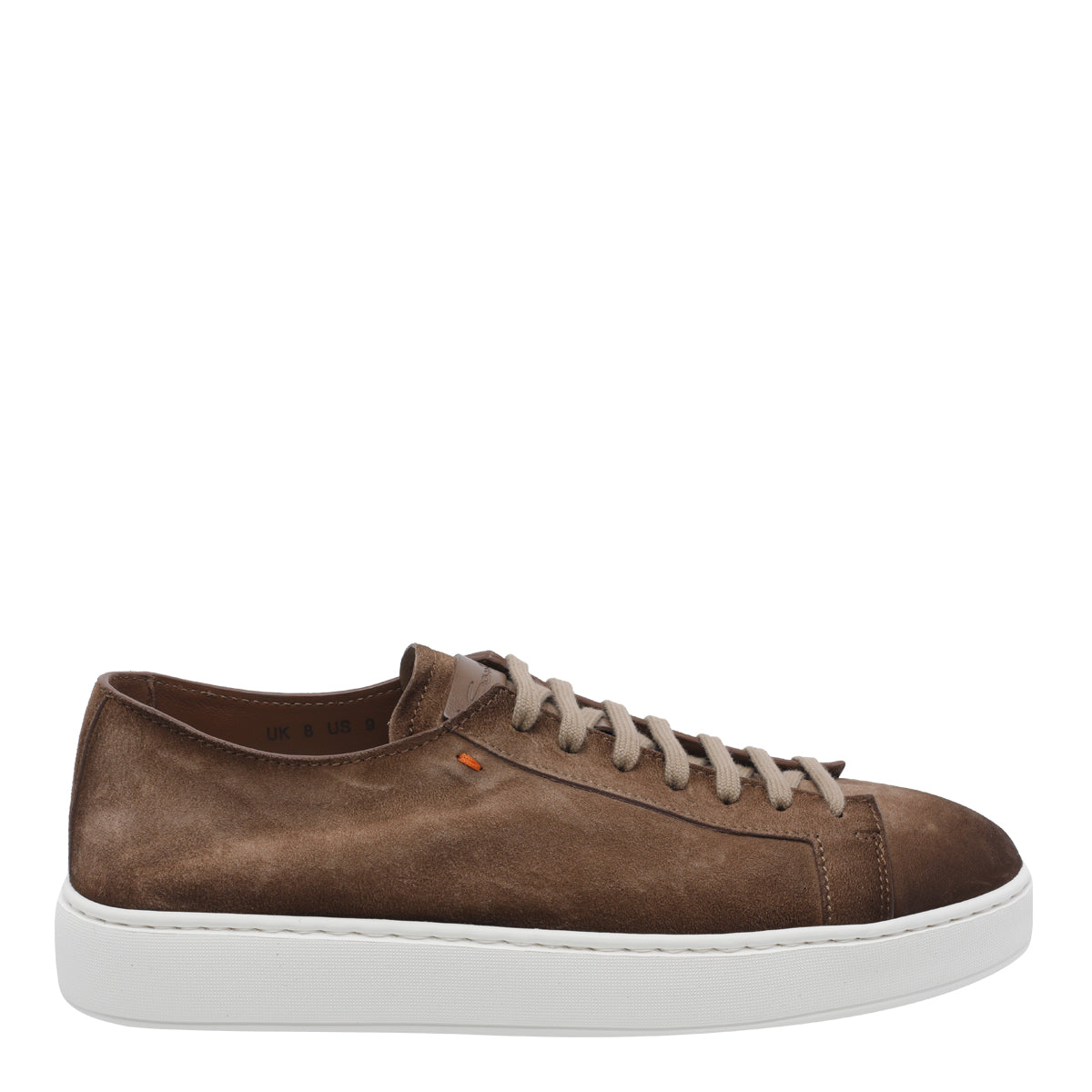 Santoni Sneakers Brown Calf Leather/rubber Sole