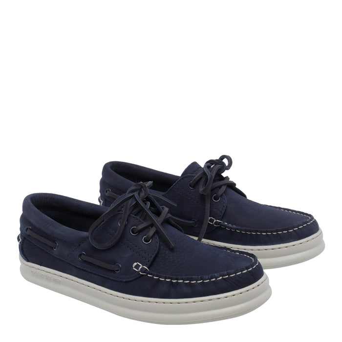Camper Flat shoes Blue Suede Leather/rubber Sole