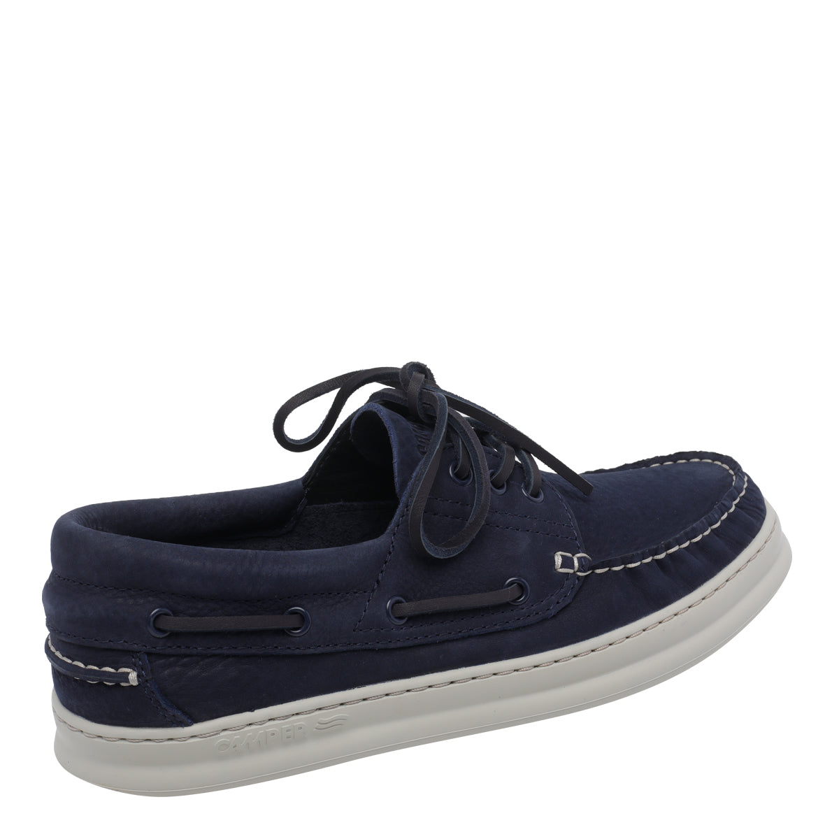 Camper Flat shoes Blue Suede Leather/rubber Sole