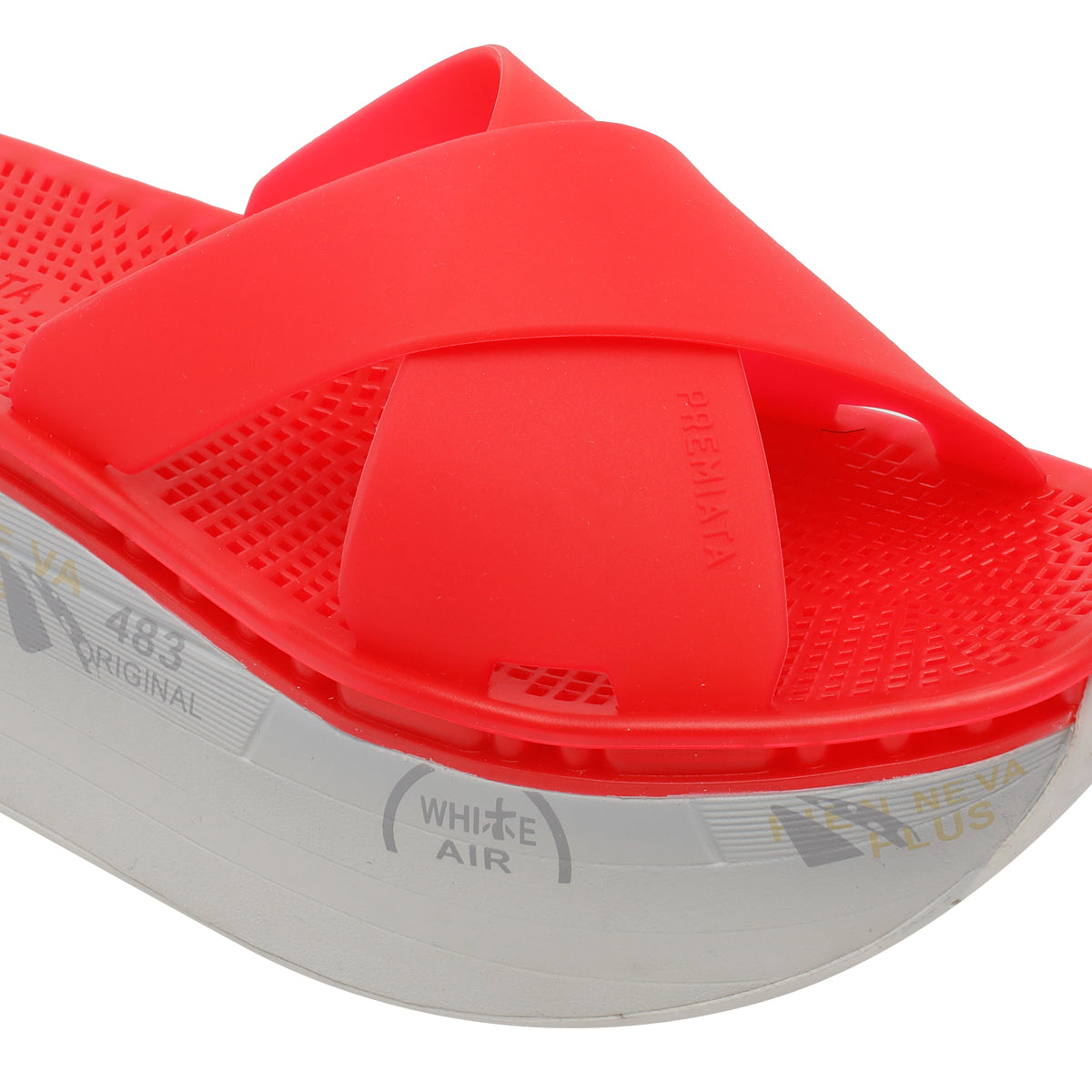 Premiata Sandals Red Rubber/rubber Sole