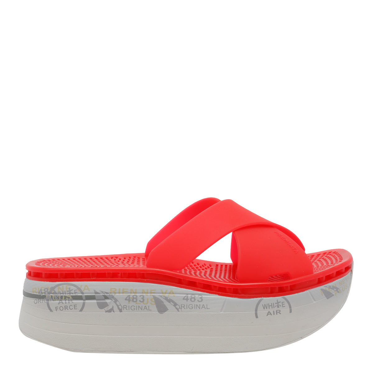 Premiata Sandals Red Rubber/rubber Sole