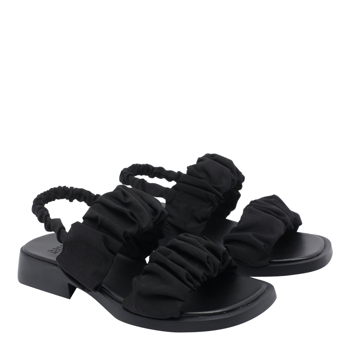 Camper Sandals Black Fabric/rubber Sole