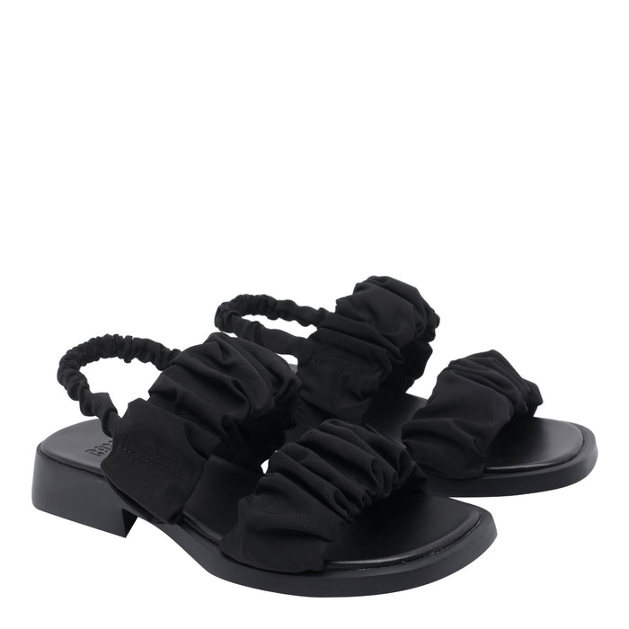Camper Sandals Black Fabric/rubber Sole