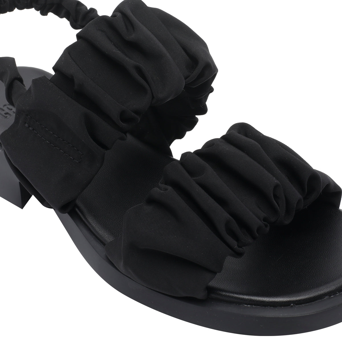 Camper Sandals Black Fabric/rubber Sole