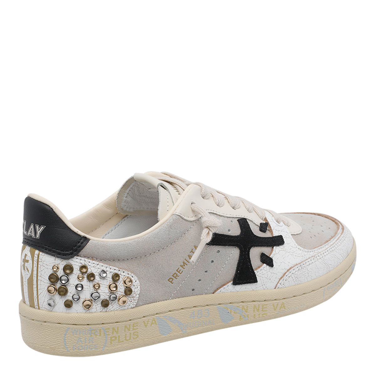 Premiata Sneakers White Calf Leather/rubber Sole