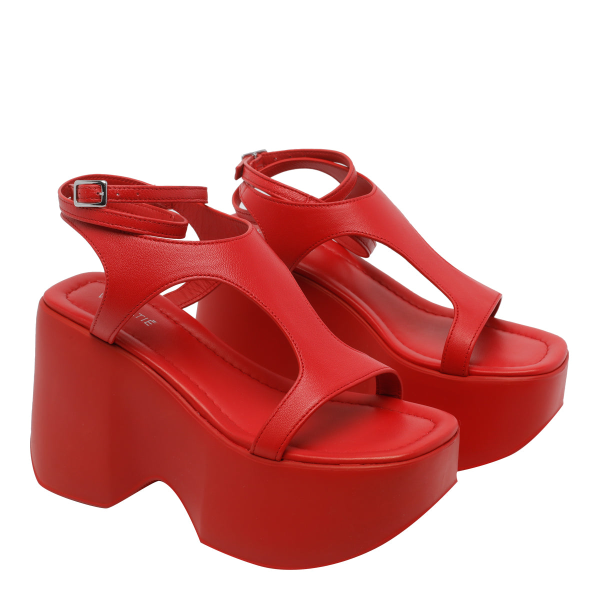 Vic Matie Sandals Red Calf Leather/rubber Sole
