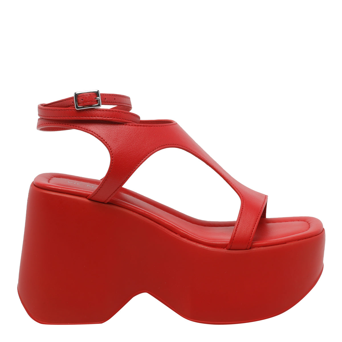 Vic Matie Sandals Red Calf Leather/rubber Sole