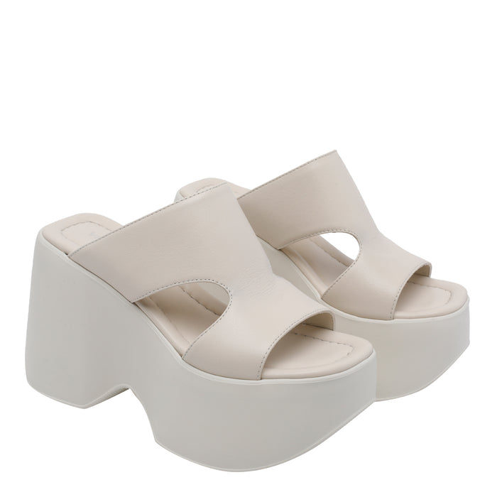 Vic Matie Sandals White Calf Leather/rubber Sole