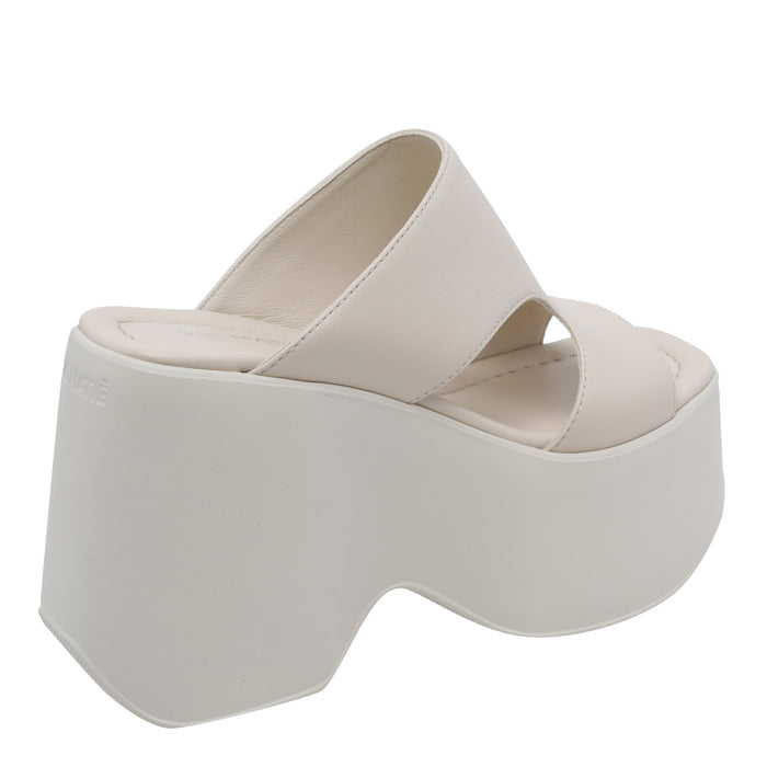 Vic Matie Sandals White Calf Leather/rubber Sole