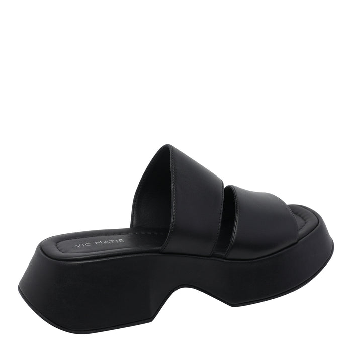 Vic Matie Sandals Black Calf Leather/rubber Sole