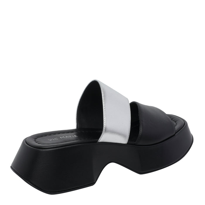 Vic Matie Sandals Black Calf Leather/rubber Sole